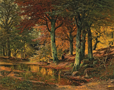 ₴ Картина пейзаж пейзаж відомого художника від 191 грн: Лісовий пейзаж восени
