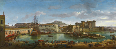 ₴ Картина міський пейзаж художника від 118 грн.: Дарсена, Неаполь
