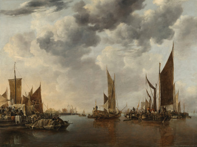 ⚓ Картина морський пейзаж відомого художника від 189 грн.: Морський пейзаж з кораблями