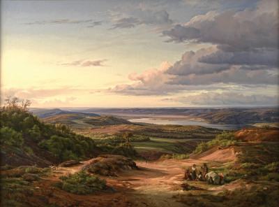 ₴ Картина пейзаж художника від 184 грн.: Пейзаж поблизу Хіммельбьергета з циганської сім'єю