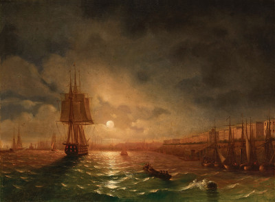 ₴ Купити картину море відомого художника від 184 грн.: Вид на Одесу в Луном світлі