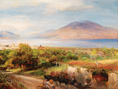 ₴ Купить картину пейзаж художника от 189 грн: Остерия недалеко от Неаполя