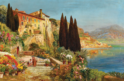 ₴ Картина пейзаж пейзаж відомого художника від 166 грн: Вид на узбережжі Амальфі