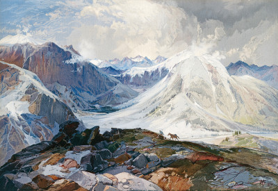 ₴ Картина пейзаж відомого художника від 175 грн.: Москітна стежка, Скелясті гори Колорадо