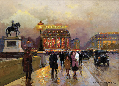 ₴ Картина городской пейзаж известного художника от 184 грн.: Новый мост в Париже