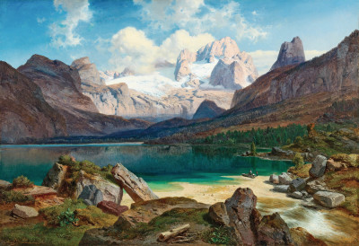 ₴ Картина пейзаж художника від 189 грн.: Гозаузі з видом на Дахштайн