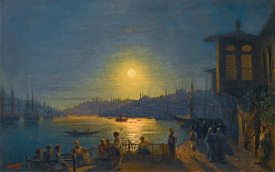 ₴ Купить картину море известного художника от 174 грн.: Восход луны над Золотым Рогом