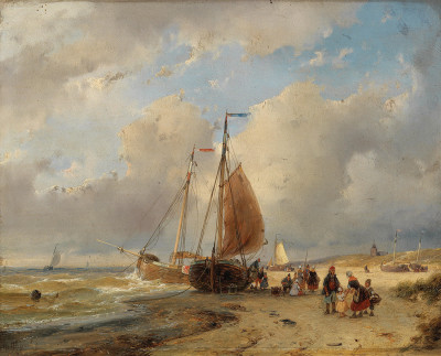 ₴ Купити картину море відомого художника від 214 грн.: Сім'я рибалки на пляжі