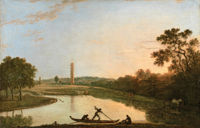 ₴ Картина пейзаж художника от 179 грн.: Пагода и мост садов Кью