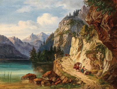 ₴ Картина пейзаж известного художника от 204 грн.: Відпочинок у придорожного креста