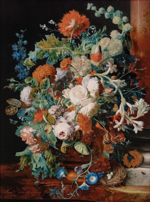 ₴ Репродукція картини натюрморт від 216 грн.:Букет квітів у колони