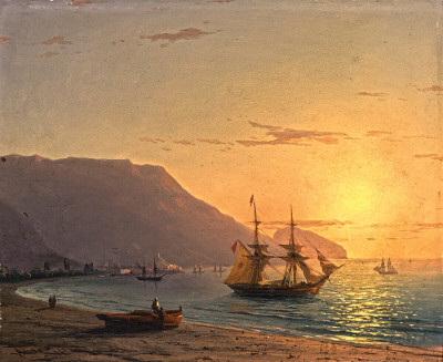 ₴ Купити картину море відомого художника від 180 грн.: Захід, Крим