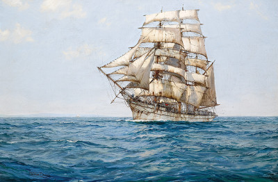 ⚓Репродукция морской пейзаж от 179 грн.: Белый барк "Эллен"