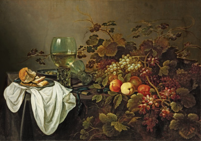 ₴ Картина натюрморт відомого художника від 189 грн.: Натюрморт з фруктами і кубком
