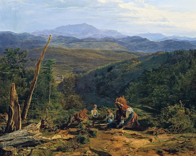 ₴ Картина пейзаж відомого художника від 222 грн.: Вінервальдскій пейзаж з замком Вільдегг