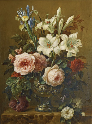 ₴ Картина натюрморт відомого художника від 172 грн.: Два натюрморта з літніми квітами