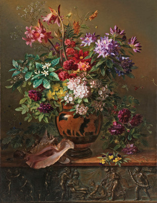 ₴ Купити натюрморт відомого художника від 217 грн.: Букет квітів в грецькій вазі, алегорія весни