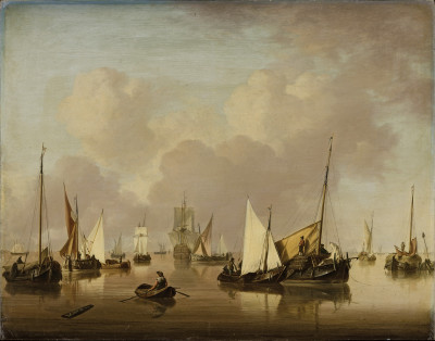⚓Картина морской пейзаж известного художника от 217 грн.: Лодки и парусники в тихом море
