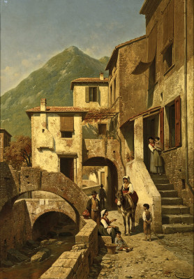 ₴ Картина міський пейзаж художника від 183 грн.: Вулиця в Монтероссо