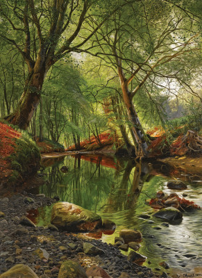 ₴ Картина пейзаж відомого художника від 201 грн.: Лісовий струмок