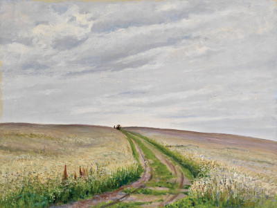 ₴ Картина пейзаж художника від 242 грн.: Дорога в полях