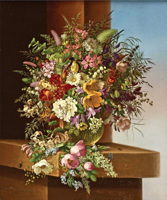 ₴ Репродукція натюрморт від 240 грн.: Ваза з квітами