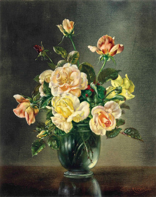 ₴ Картина натюрморт известного художника от 250 грн.: Натюрморт с розами