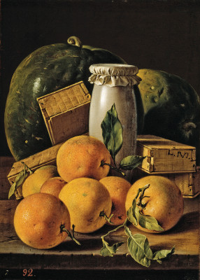 ₴ Картина натюрморт відомого художника від 206 грн.: Апельсини, кавун та коробки цукерок