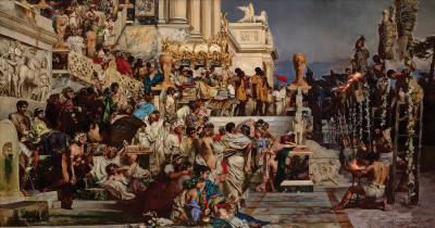 ₴ Картина побутовий жанр відомого художника від 193 грн.: Світлоді християнства, смолоскипи Нерона