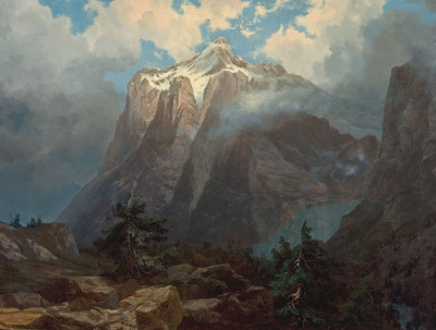 ₴ Купить репродукцию пейзаж известного художника от 241 грн.: Гора Брюэр из каньона Королевской реки