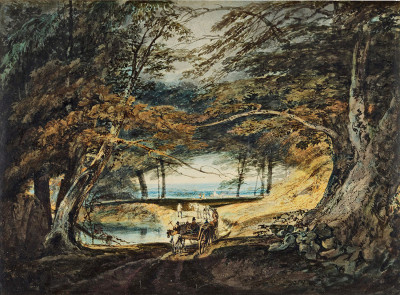 ₴ Репродукция пейзаж от 235 грн.: Вьючная повозка едет через лес Бэгли в сторону Абингдона, Оксфордшир