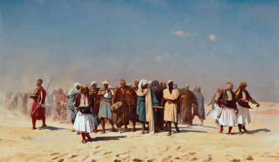 ₴ Репродукция бытовый жанр от 193 грн.: Египетские новобранцы пересекают пустыню