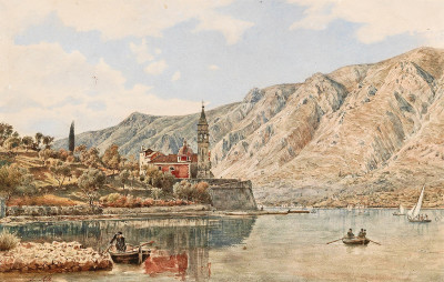 ₴ Репродукция пейзаж от 211 грн.: Вид на Монте-Пеллегріно з Палермо