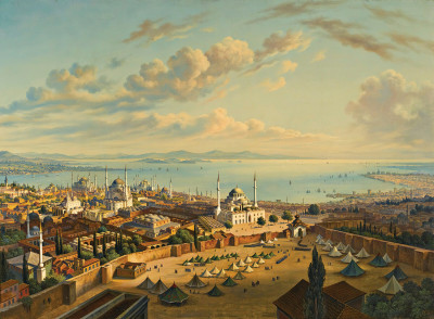 ₴ Репродукция пейзаж от 235 грн.: Константинополь из пожарной башни Беязита