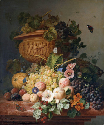 ₴ Репродукція натюрморт від 188 грн.: Квіти та фрукти