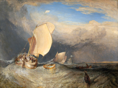 ⚓Картина морской пейзаж известного художника от 224 грн.: Рыбацкие лодки с торговцами рыбы