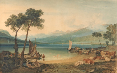 ₴ Репродукция пейзаж от 302 грн.: Женевское озеро и Монблан