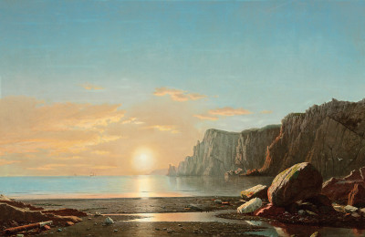 ⚓Репродукція морський краєвид від 277 грн.: Вид на Північну Голову на сході сонця в затоці Фанді