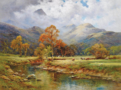 ₴ Репродукция пейзаж от 241 грн.: Английские озера, осень в Исдейл
