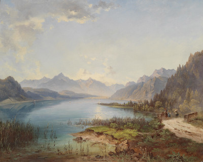 ₴ Репродукция пейзаж от 372 грн.: На озере Милльштеттер-Зе