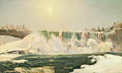 ₴ Репродукция пейзаж от 293 грн.: Ниагарский водопад зимой