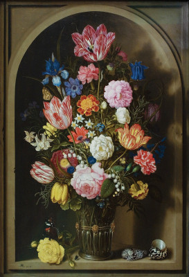 ₴ Репродукция натюрморт от 356 грн.: Букет цветов в каменной нише