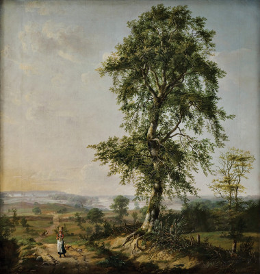 ₴ Репродукция пейзаж от 356 грн.: Пейзаж с большим деревом
