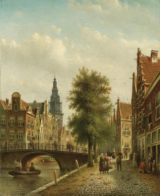 ₴ Репродукція міський краєвид 268 грн.: Канал в Амстердамі