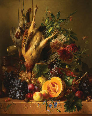₴ Репродукція натюрморт від 287 грн.: Натюрморт з дичиною та фруктами