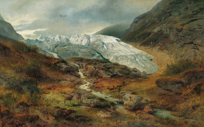 ₴ Репродукция пейзаж от 243 грн.: Ледниковый пейзаж