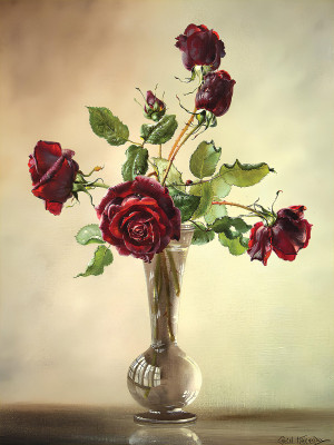 ₴ Репродукция цветочный натюрморт от 314 грн.: Красные розы
