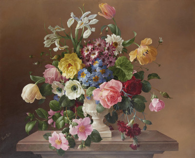 ₴ Репродукция цветочный натюрморт от 302 грн.: Смешанные цветы