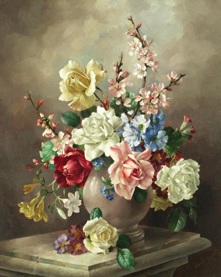 ₴ Репродукція квітковий натюрморт від 346 грн.: Барвистий букет