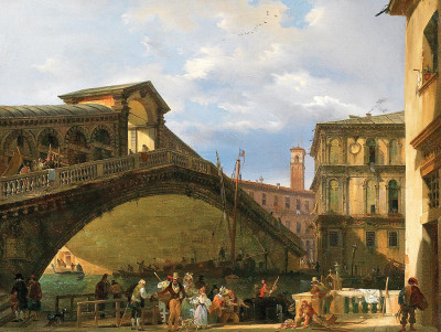 ₴ Репродукция городской пейзаж от 383 грн.: Венеция, мост Риальто